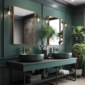 HomeRoots 36" Gold Metal Framed Accent Mirror - Sleek, Modern Design for Entryways, Living Rooms & More! 564625