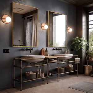 HomeRoots 36" Gold Metal Framed Accent Mirror - Sleek, Modern Design for Entryways, Living Rooms & More! 564625