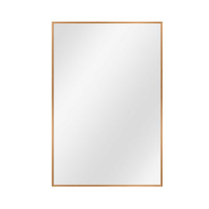 HomeRoots 36" Gold Metal Framed Accent Mirror - Sleek, Modern Design for Entryways, Living Rooms & More! 564625