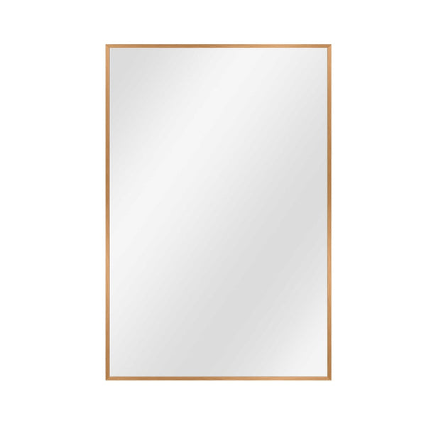HomeRoots 36" Gold Metal Framed Accent Mirror - Sleek, Modern Design for Entryways, Living Rooms & More! 564625