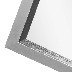 HomeRoots 36" Sleek Silver Metal Framed Accent Mirror - Modern Design for Brightening Any Space Elegantly 564626