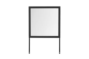 Homeroots 40" Gray Square Wood Framed Accent Mirror – Elevate Your Space With Chic Design & Bright Reflection  Glass 564646
