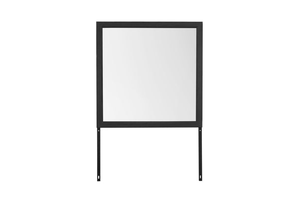 Homeroots 40" Gray Square Wood Framed Accent Mirror – Elevate Your Space With Chic Design & Bright Reflection  Glass 564646