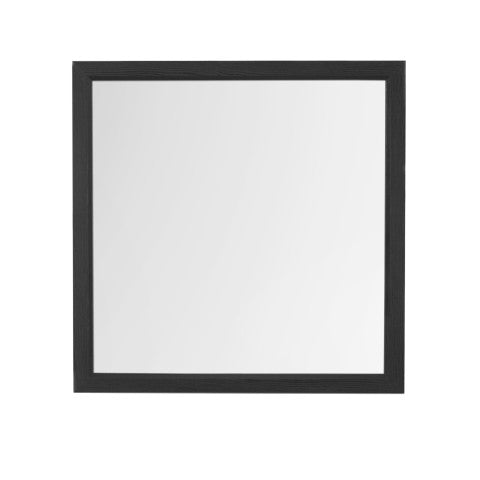 Homeroots 40" Gray Square Wood Framed Accent Mirror – Elevate Your Space With Chic Design & Bright Reflection  Glass 564646
