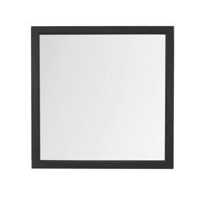 Homeroots 40" Gray Square Wood Framed Accent Mirror – Elevate Your Space With Chic Design & Bright Reflection  Glass 564646