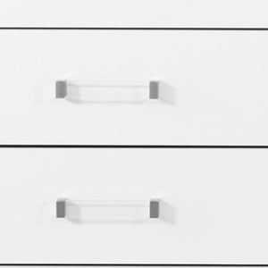 HomeRoots 58" White Wood Six Drawer Double Dresser – Stylish Storage Solution for Organized Bedrooms & Decor 564675
