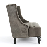 Christopher Knight Home® - Noble House - Leora Modern Glam Tufted Velvet Wingback Loveseat