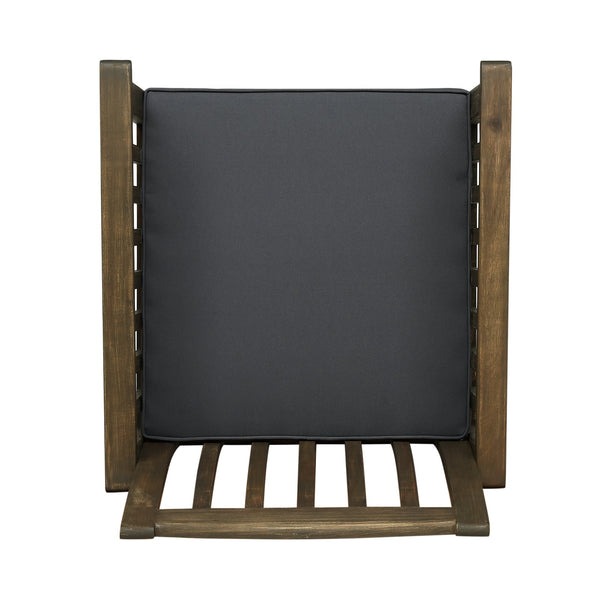 English Elm Christopher Knight Home® - CASA Acacia Dining Chair Set with Water-Resistant Cushions, Durable Solid Wood Patio Seating, Stylish Slat Design DARK GREY 61720.00GGRY