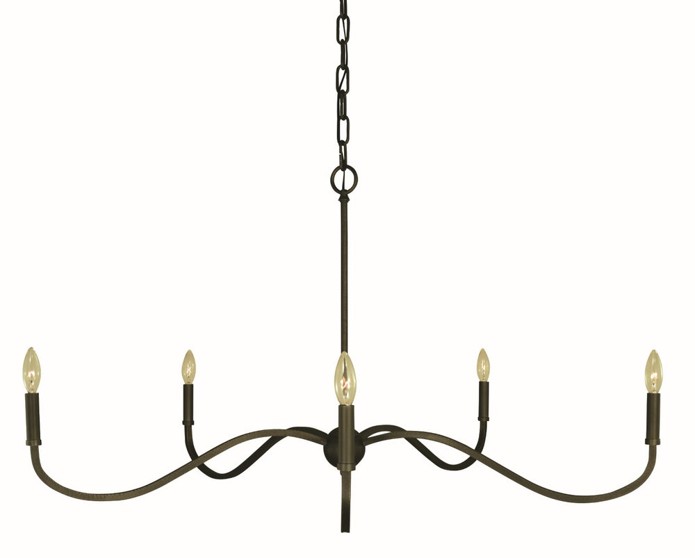 Framburg 5-light Stunning Hammered Tubing Chandelier For Elegant Dining Spaces – Illuminate With Style! Iron Metal 5640 Iron