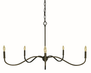 Framburg 5-light Stunning Hammered Tubing Chandelier For Elegant Dining Spaces – Illuminate With Style! Iron Metal 5647 Iron