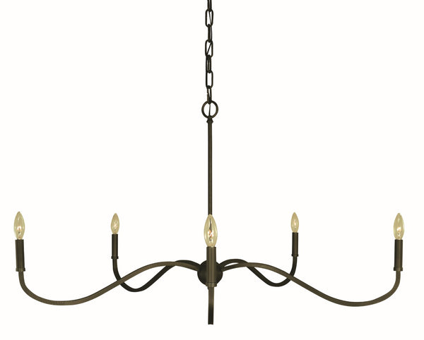 Framburg 5-light Stunning Hammered Tubing Chandelier For Elegant Dining Spaces – Illuminate With Style! Iron Metal 5647 Iron