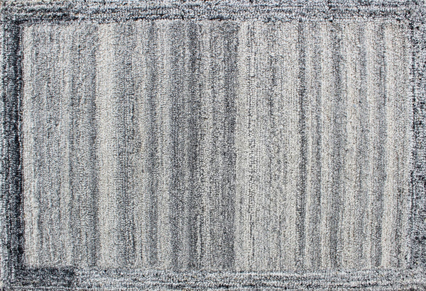 Homeroots 5' X 8' Gray Abstract Hand Tufted Non Skid Area Rug  100% Pet 564705