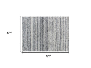 Homeroots 5' X 8' Gray Abstract Hand Tufted Non Skid Area Rug  100% Pet 564705