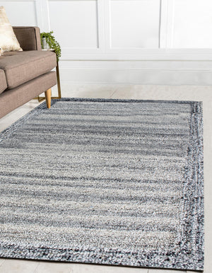 Homeroots 5' X 8' Silver Abstract Hand Tufted Non Skid Area Rug  100% Pet 564706