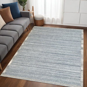 Homeroots 5' X 8' Silver Abstract Hand Tufted Non Skid Area Rug  100% Pet 564706