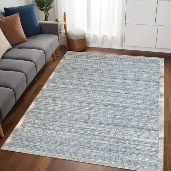 Homeroots 5' X 8' Silver Abstract Hand Tufted Non Skid Area Rug  100% Pet 564706