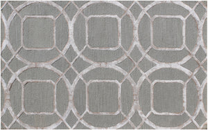 Homeroots 5' X 8' Gray And Light Gray Abstract Geometric Hand Tufted Area Rug  Wool Blend 564709