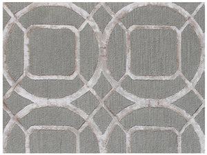 Homeroots 5' X 8' Gray And Light Gray Abstract Geometric Hand Tufted Area Rug  Wool Blend 564709