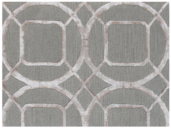 Homeroots 5' X 8' Gray And Light Gray Abstract Geometric Hand Tufted Area Rug  Wool Blend 564709