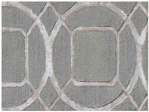 Homeroots 5' X 8' Gray And Light Gray Abstract Geometric Hand Tufted Area Rug  Wool Blend 564709