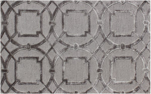 Homeroots 5' X 8' Gray And Dark Gray Abstract Geometric Hand Tufted Area Rug  Wool Blend 564710