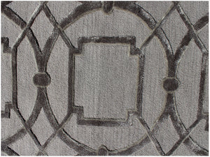 Homeroots 5' X 8' Gray And Dark Gray Abstract Geometric Hand Tufted Area Rug  Wool Blend 564710