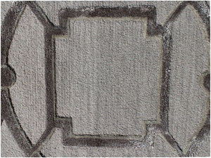 Homeroots 5' X 8' Gray And Dark Gray Abstract Geometric Hand Tufted Area Rug  Wool Blend 564710