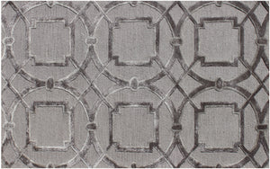 Homeroots 5' X 8' Gray And Dark Gray Abstract Geometric Hand Tufted Area Rug  Wool Blend 564710