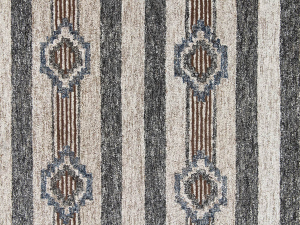 Homeroots 5' X 8' Beige Abstract Geometric Hand Tufted Non Skid Area Rug  Viscose,Polyester 564712