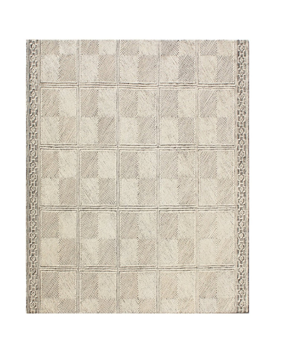 HomeRoots 5' X 8' Moss Green Wool Area Rug - Hand-Tufted Abstract Design, Non-Skid, Perfect for Any Room 564713