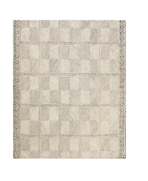 HomeRoots 5' X 8' Moss Green Wool Area Rug - Hand-Tufted Abstract Design, Non-Skid, Perfect for Any Room 564713