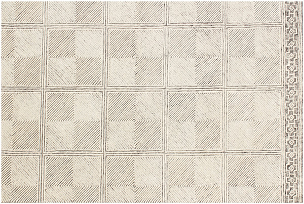 Homeroots 5' X 8' Moss Green Wool Abstract Geometric Hand Tufted Non Skid Area Rug  Wool 564713