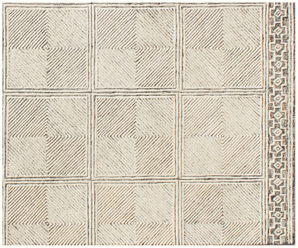 Homeroots 5' X 8' Moss Green Wool Abstract Geometric Hand Tufted Non Skid Area Rug  Wool 564713