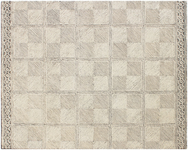 Homeroots 5' X 8' Moss Green Wool Abstract Geometric Hand Tufted Non Skid Area Rug  Wool 564713