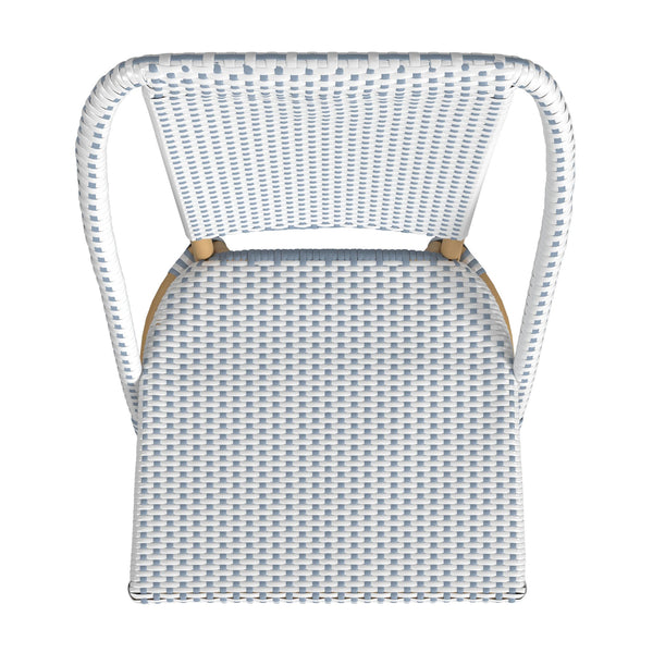 Butler Specialty Tobias Outdoor Rattan And Metal Dining Side Chair – Chic Coastal Style For Your Patio Oasis Baby Blue Aluminum,Polyurethane Synthetic (Pe) Rattan 5647194-butler