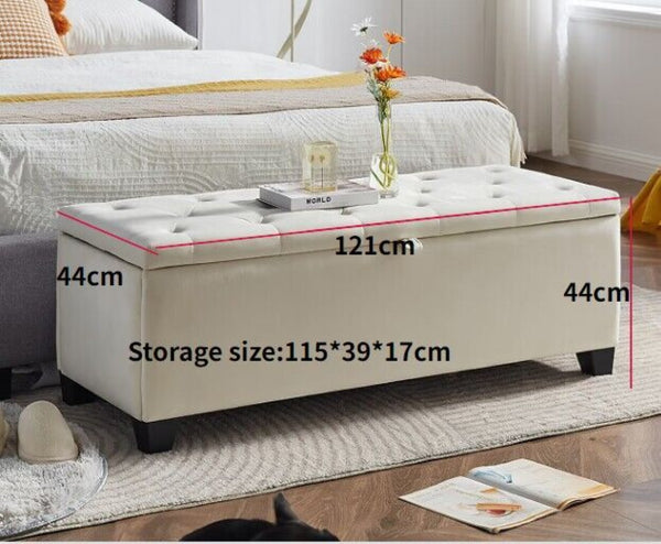 English Elm Fashion Beige Velvet Upholstered Storage Bench with Lift Top for Bedroom or Entryway W2082P176546