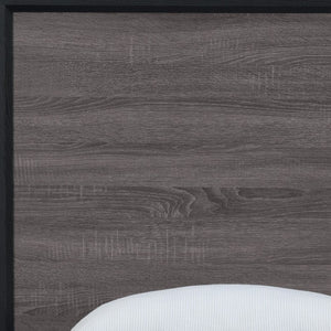 HomeRoots Black Twin Bed Frame with Two-Tone Gray Faux Wood Design – Modern, Durable, and Stylish Bedroom Update 564765
