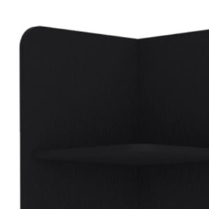 HomeRoots 15" Black Wood Freestanding Vanity - Stylish Corner Design with Ample Storage for Small Bathrooms 564774