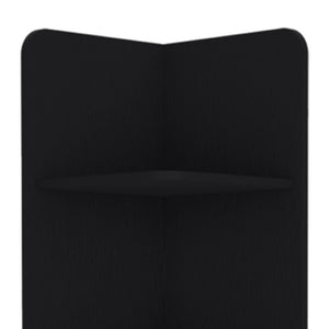 HomeRoots 15" Black Wood Freestanding Vanity - Stylish Corner Design with Ample Storage for Small Bathrooms 564774