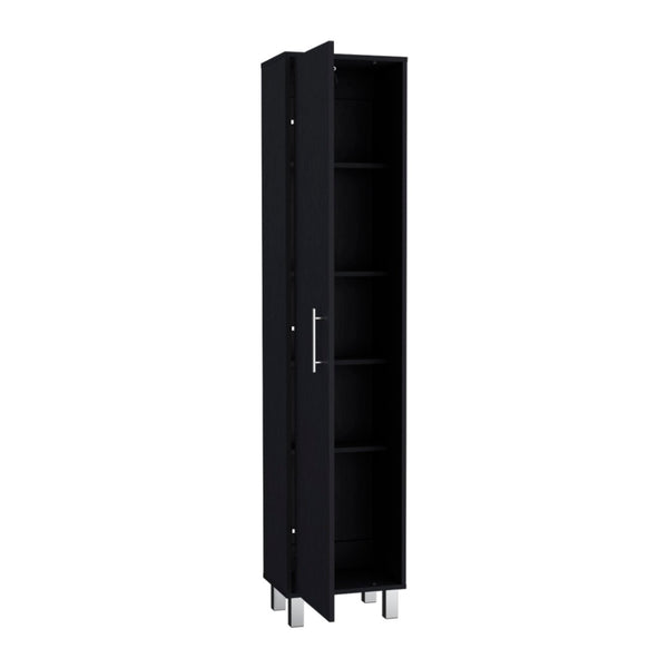 HomeRoots 71" Sleek Gray Wood Pantry Cabinet - Durable Minimalist Storage for Kitchen, Laundry & More! 564779