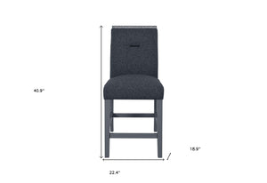 HomeRoots 25" Contemporary Dark Gray Wood & Suede Counter Height Bar Chair for Stylish Kitchen & Dining Use 564786