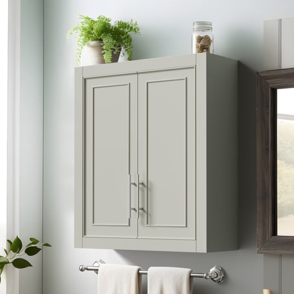 HomeRoots 22" White Wood Floating Vanity: Modern Space-Saving Design with Soft-Close Doors for Stylish Storage 564798