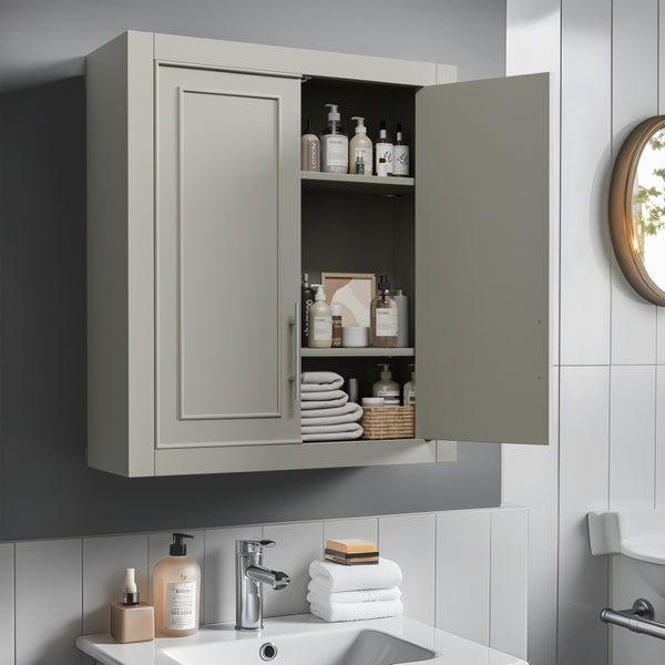 HomeRoots 22" White Wood Floating Vanity: Modern Space-Saving Design with Soft-Close Doors for Stylish Storage 564798