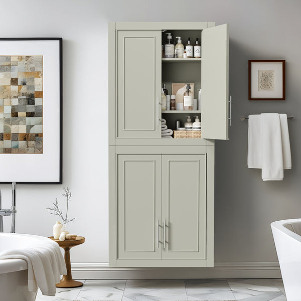 HomeRoots 22" White Wood Floating Vanity: Modern Space-Saving Design with Soft-Close Doors for Stylish Storage 564798