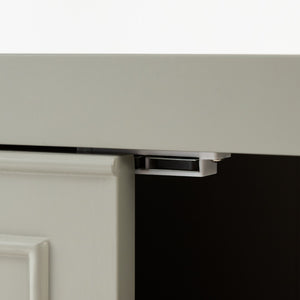 HomeRoots 22" White Wood Floating Vanity: Modern Space-Saving Design with Soft-Close Doors for Stylish Storage 564798