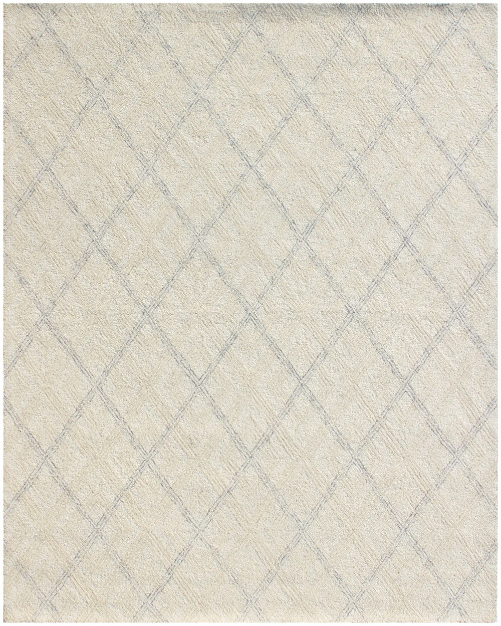 Homeroots 5' X 8' Ivory Wool Abstract Geometric Hand Tufted Non Skid Area Rug  Wool 564801