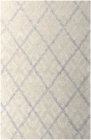 Homeroots 5' X 8' Ivory Wool Abstract Geometric Hand Tufted Non Skid Area Rug  Wool 564801