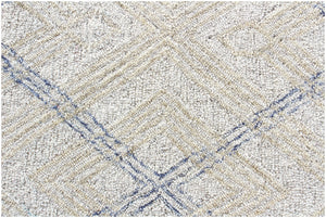 Homeroots 5' X 8' Ivory Wool Abstract Geometric Hand Tufted Non Skid Area Rug  Wool 564801