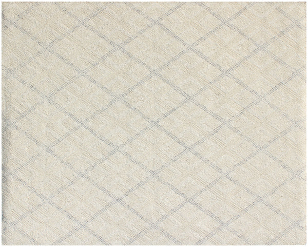 Homeroots 5' X 8' Ivory Wool Abstract Geometric Hand Tufted Non Skid Area Rug  Wool 564801