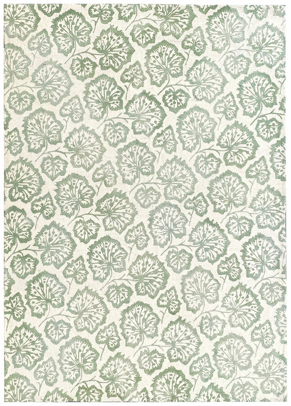 Homeroots 5' X 8' Ivory Wool Floral Hand Tufted Non Skid Area Rug  Wool 564802